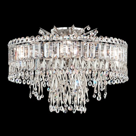 Schonbek Triandra 5 Light 110V Close to Ceiling in White with Clear Crystals Fr LR1004N-06S